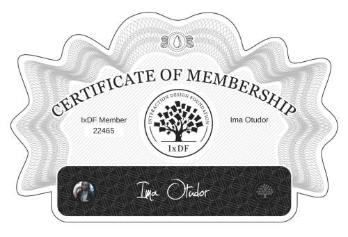 Certificate of Membership – Ima Otudor