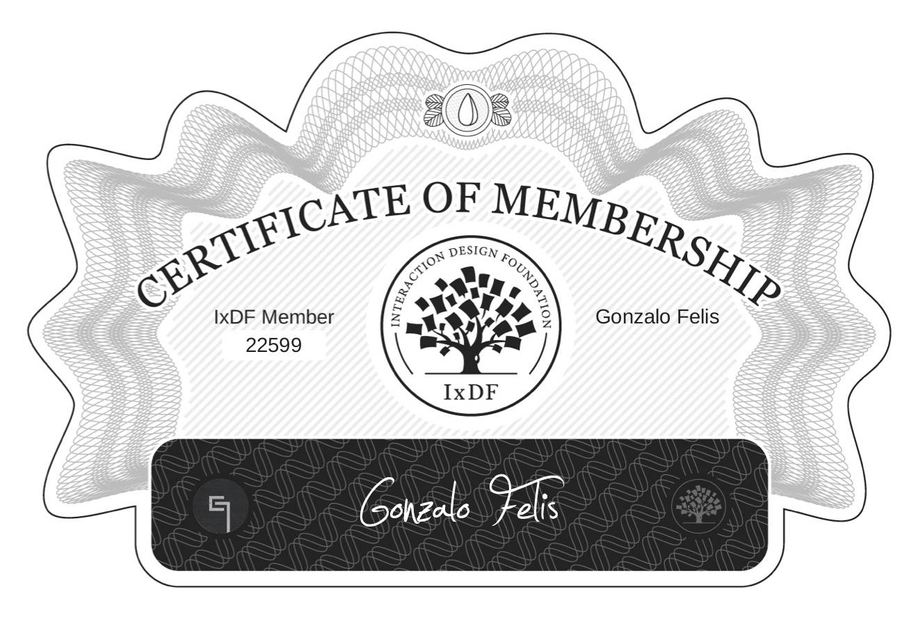 Certificate of Membership – Gonzalo Felis