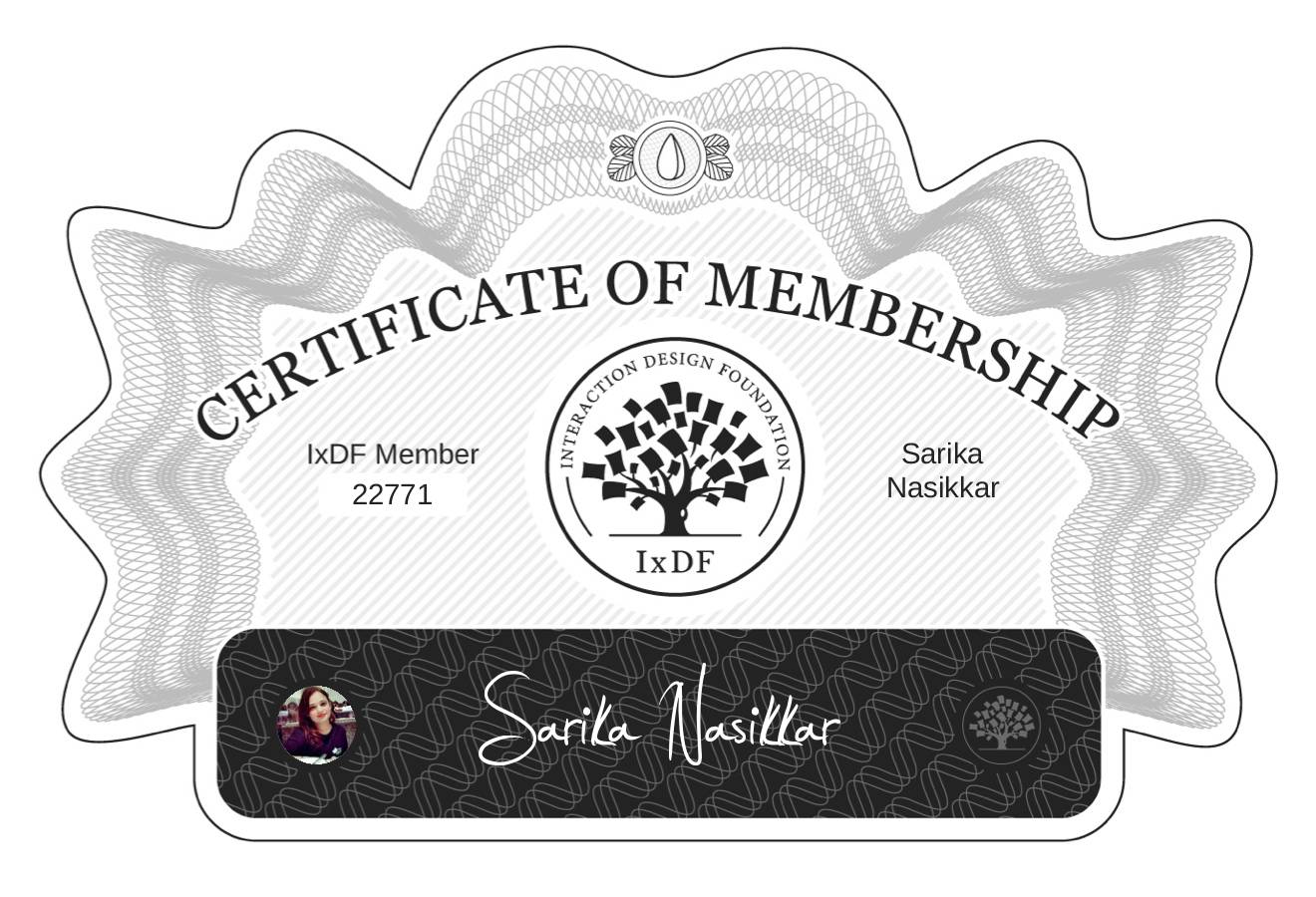 Certificate of Membership – Sarika Nasikkar