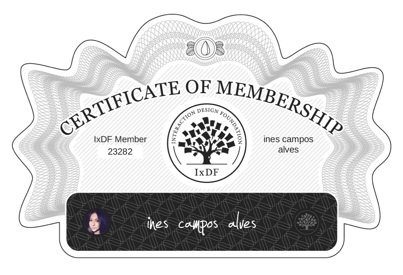 Certificate of Membership – ines campos alves