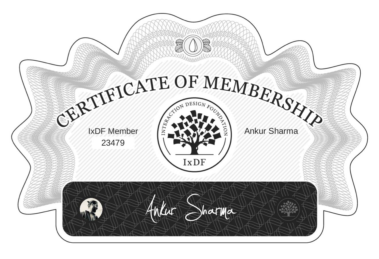 Certificate of Membership – Ankur Sharma