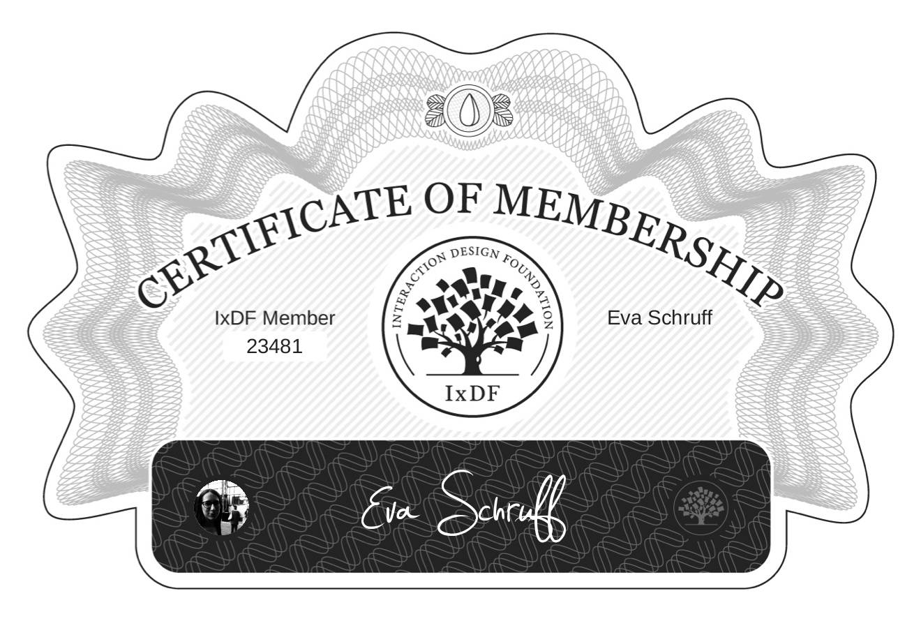 Certificate of Membership – Eva Schruff