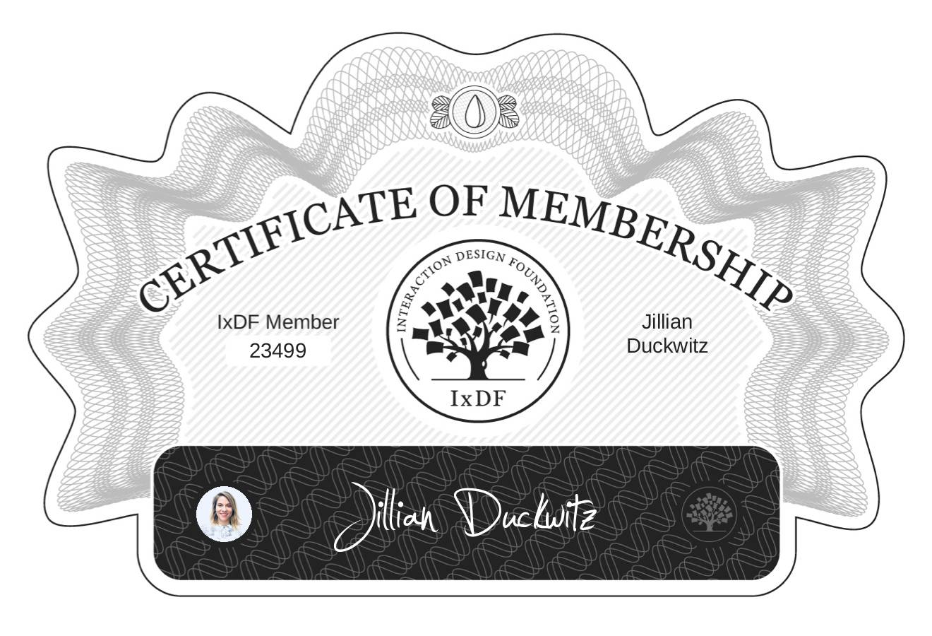 Certificate of Membership – Jillian Duckwitz
