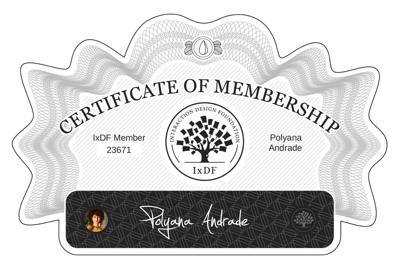 Certificate of Membership – Polyana Andrade