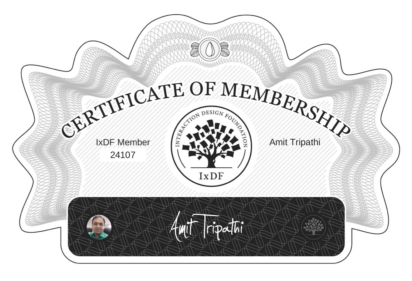 Certificate of Membership – Amit Tripathi