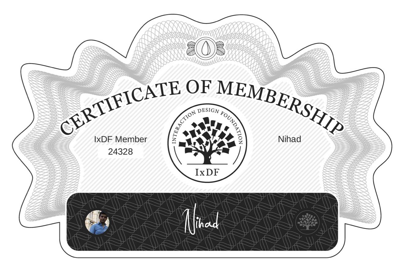 Certificate of Membership – Nihad