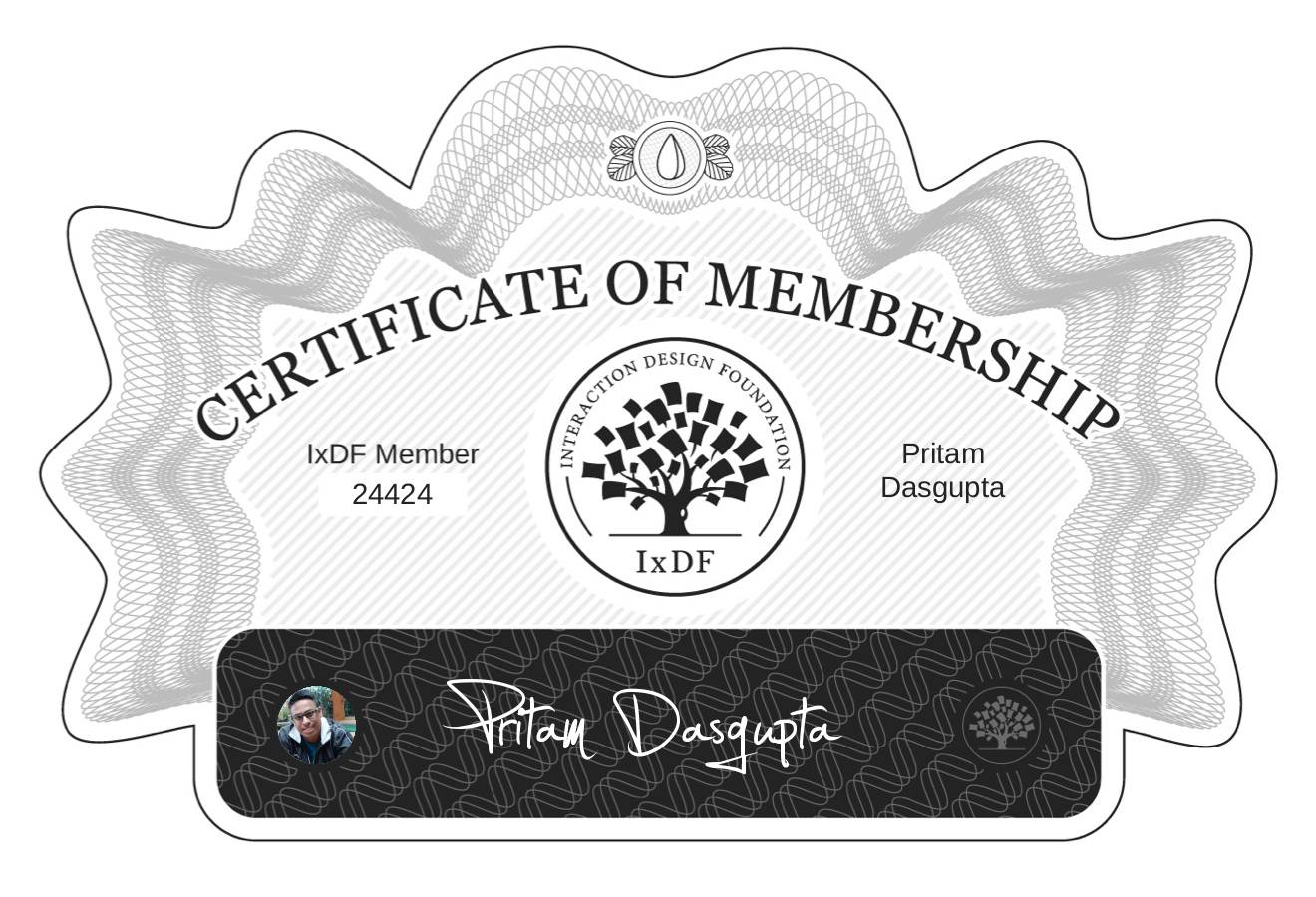 Certificate of Membership – Pritam Dasgupta