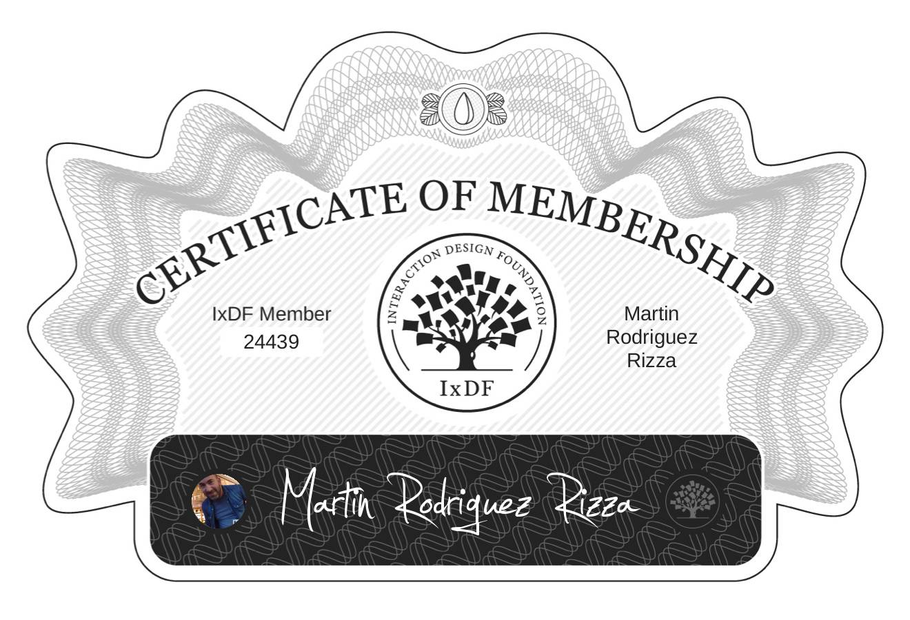 Certificate of Membership – Martin Rodriguez Rizza