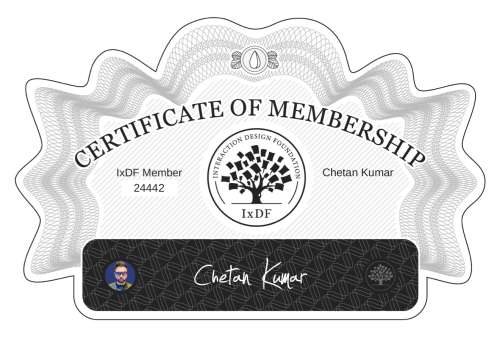Certificate of Membership – Chetan Kumar