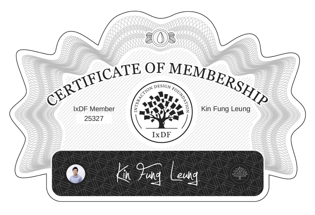 Certificate of Membership – Kin Fung Leung