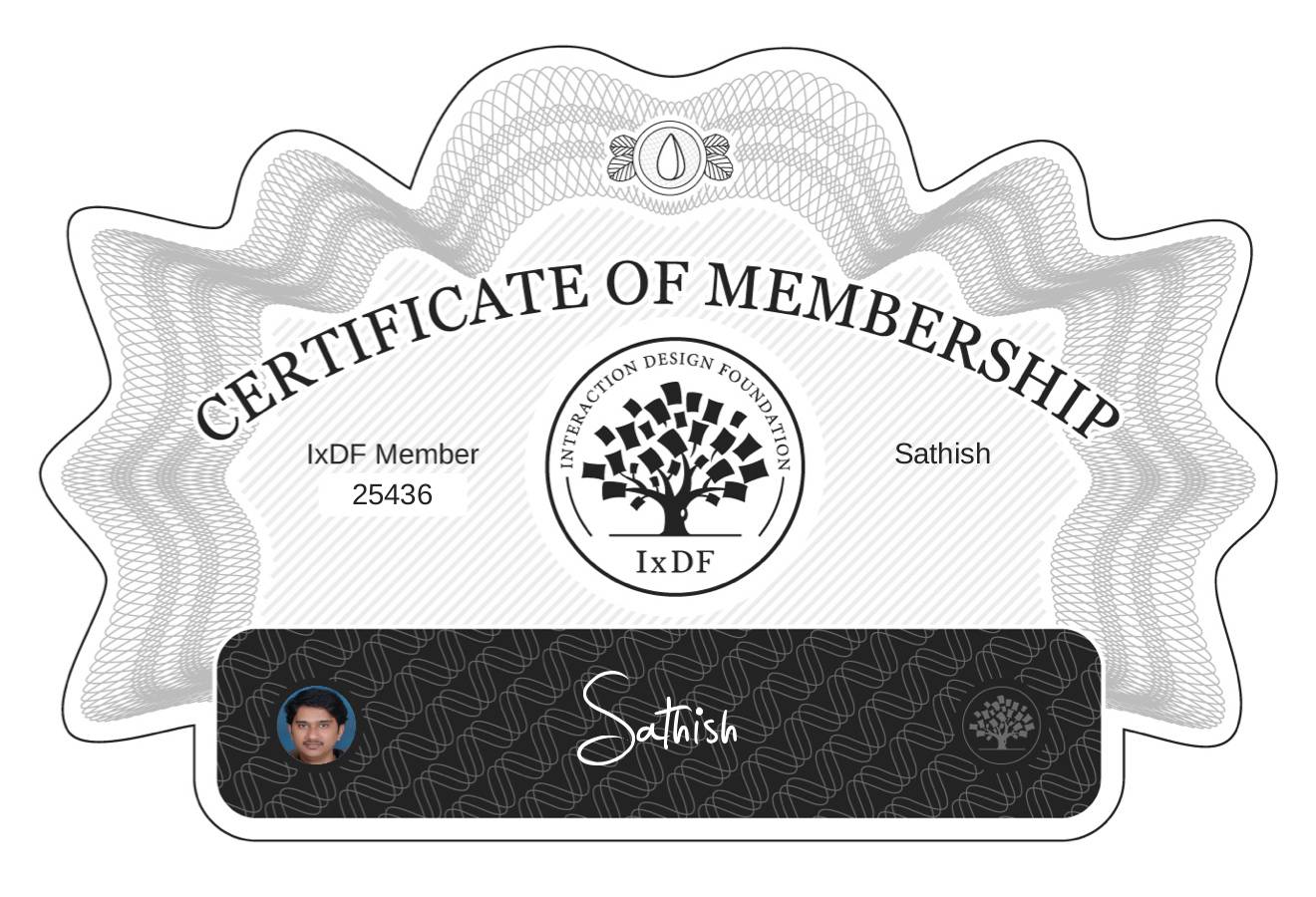 Certificate of Membership – Sathish
