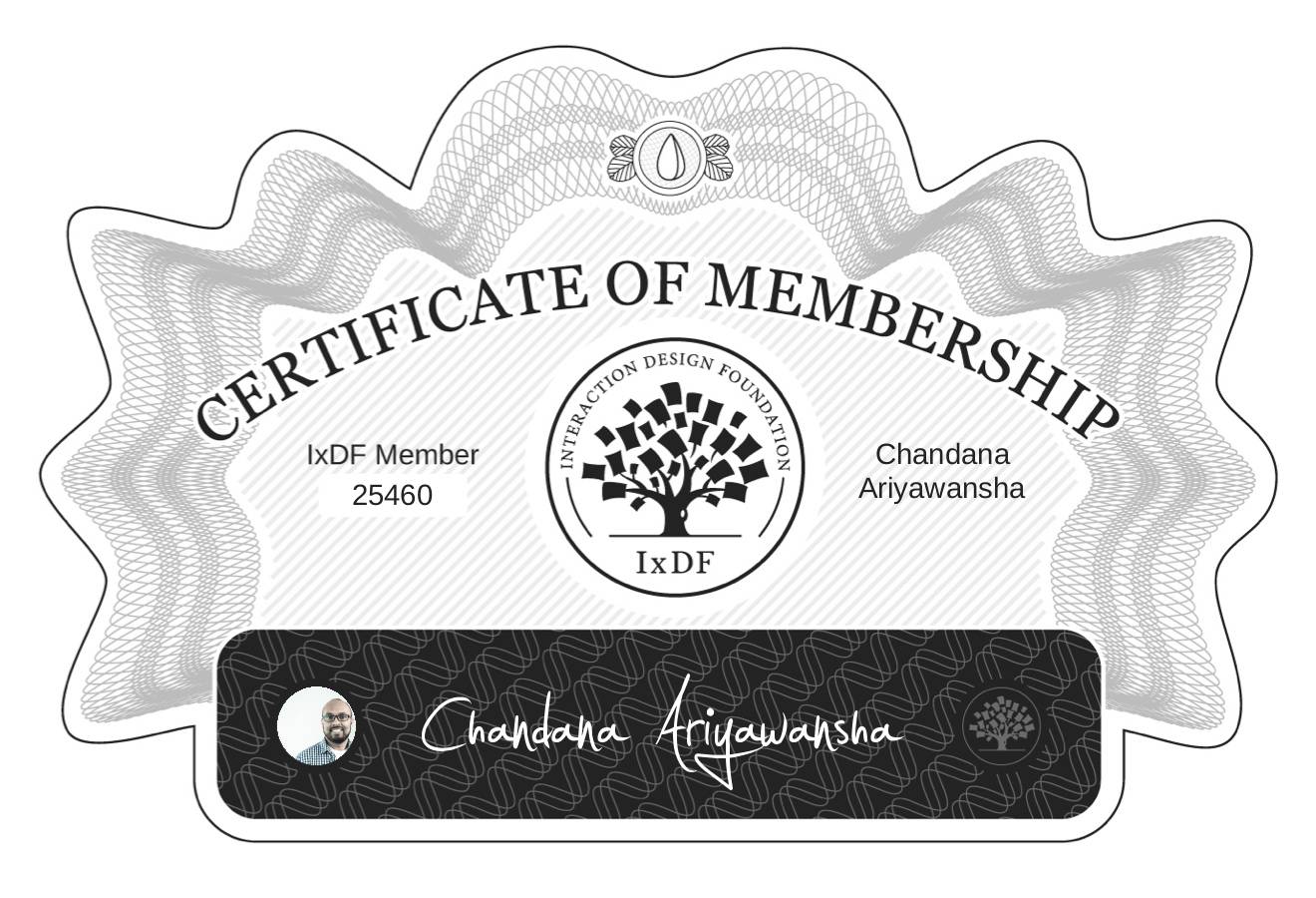 Certificate of Membership – Chandana Ariyawansha