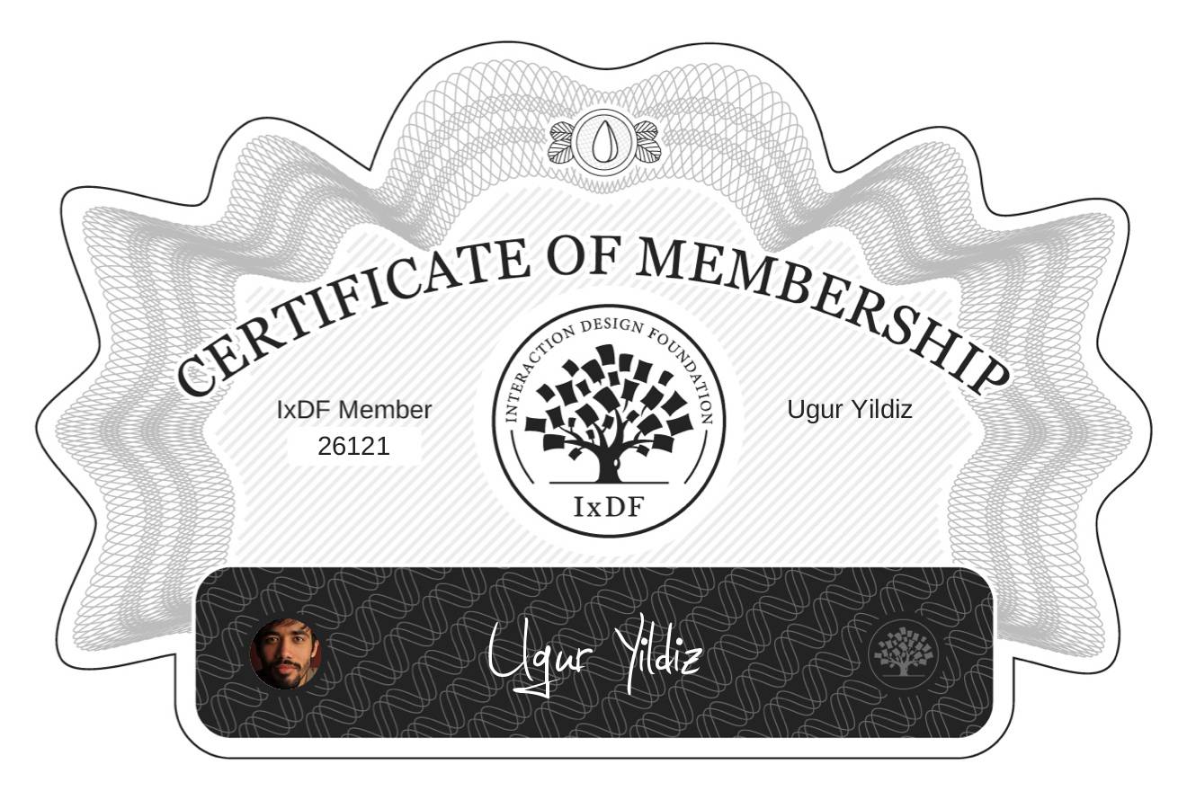 Certificate of Membership – Ugur Yildiz
