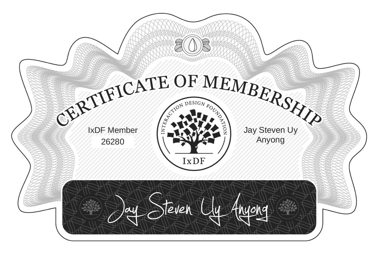 Certificate of Membership – Jay Steven Uy Anyong