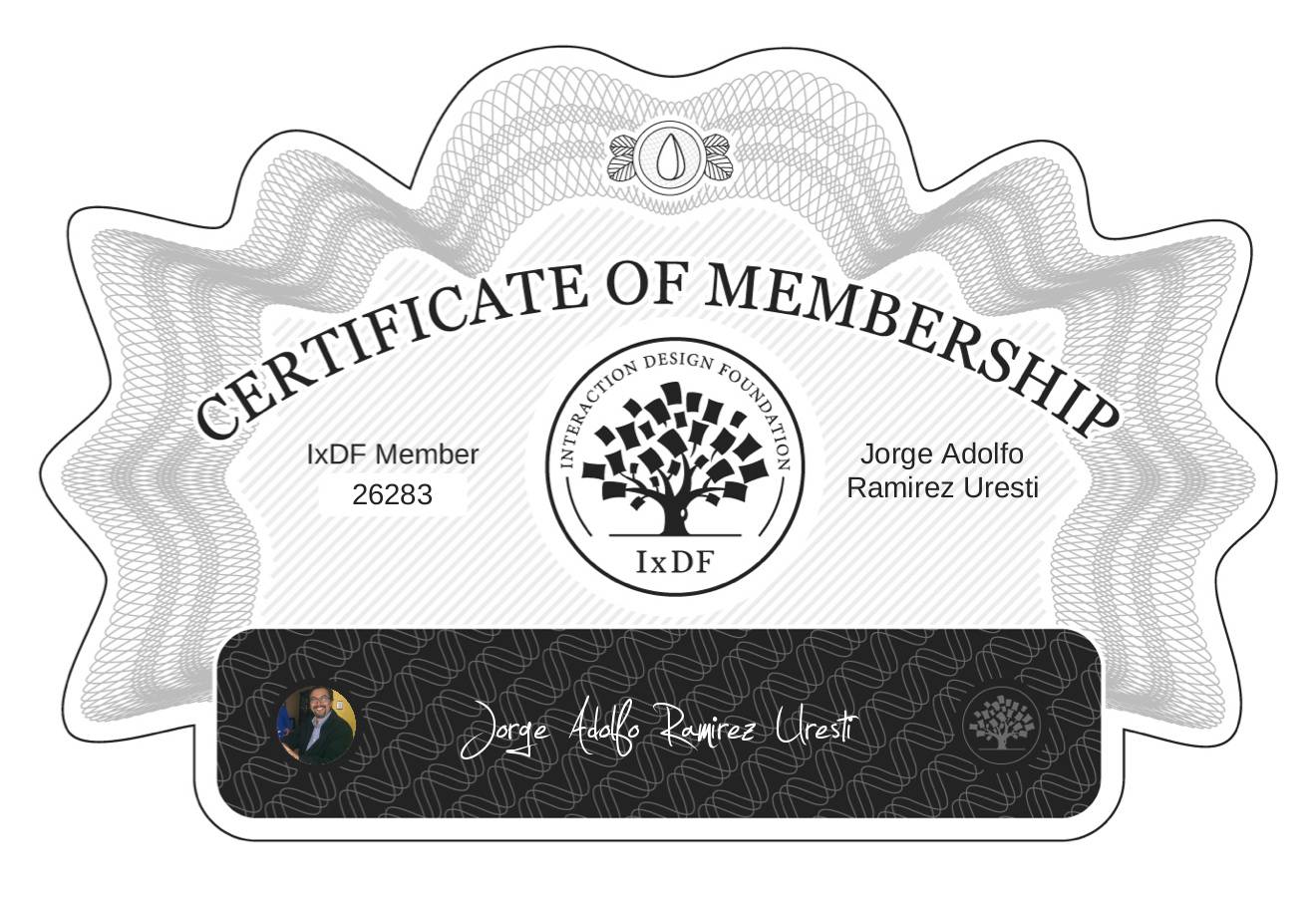 Certificate of Membership – Jorge Adolfo Ramirez Uresti