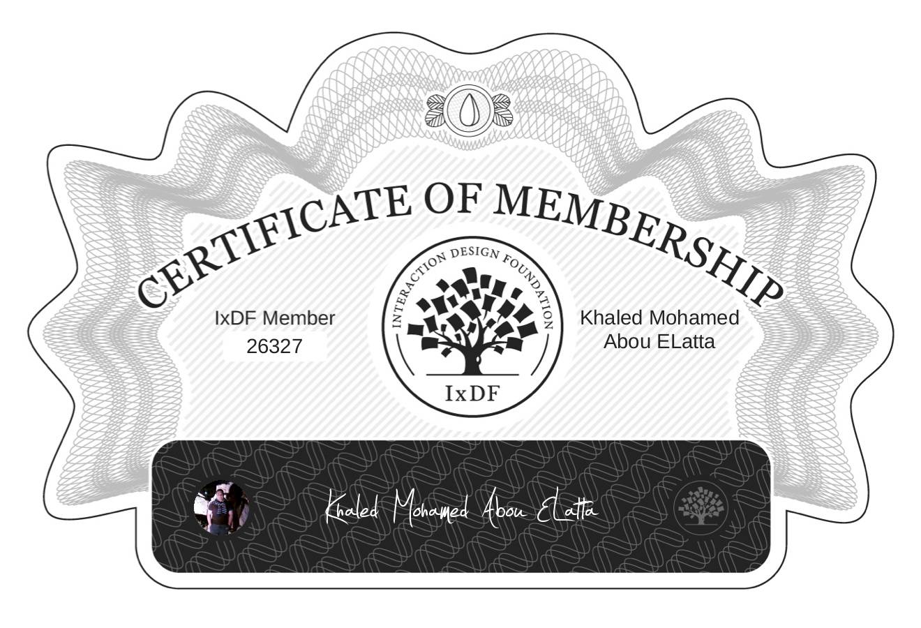 Certificate of Membership – Khaled Mohamed Abou ELatta