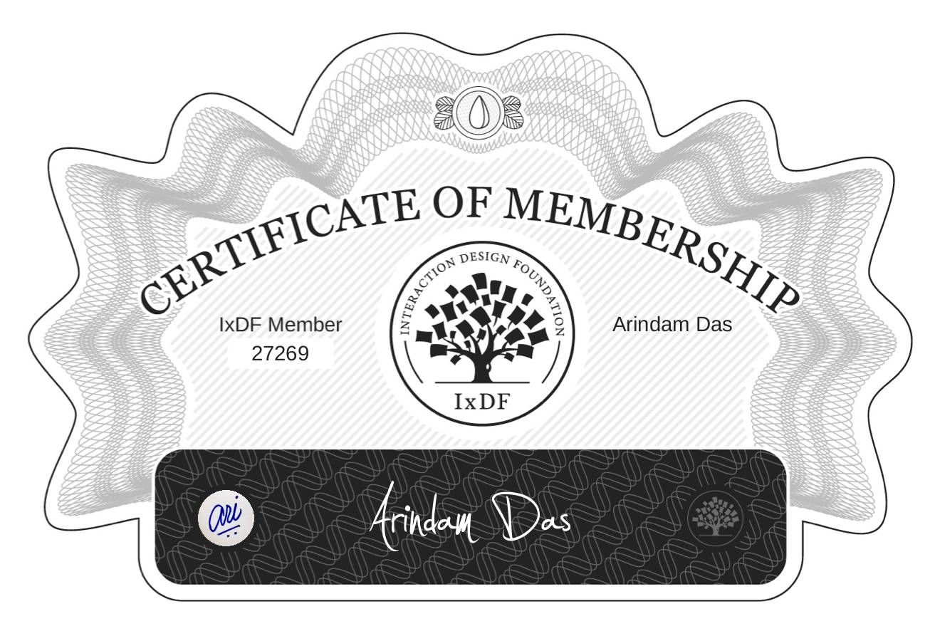 Certificate of Membership – Arindam Das