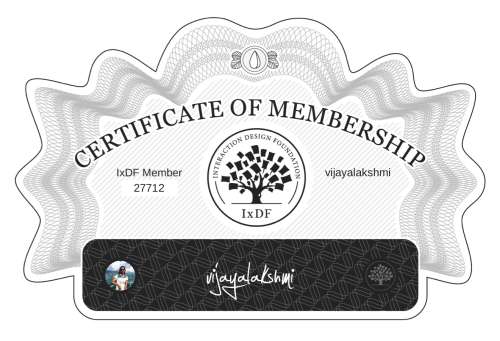 Certificate of Membership – vijayalakshmi