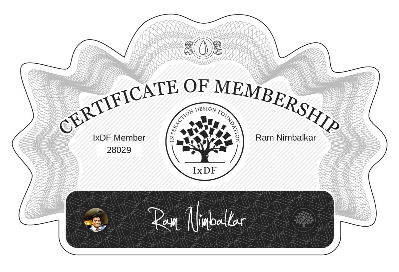 Certificate of Membership – Ram Nimbalkar