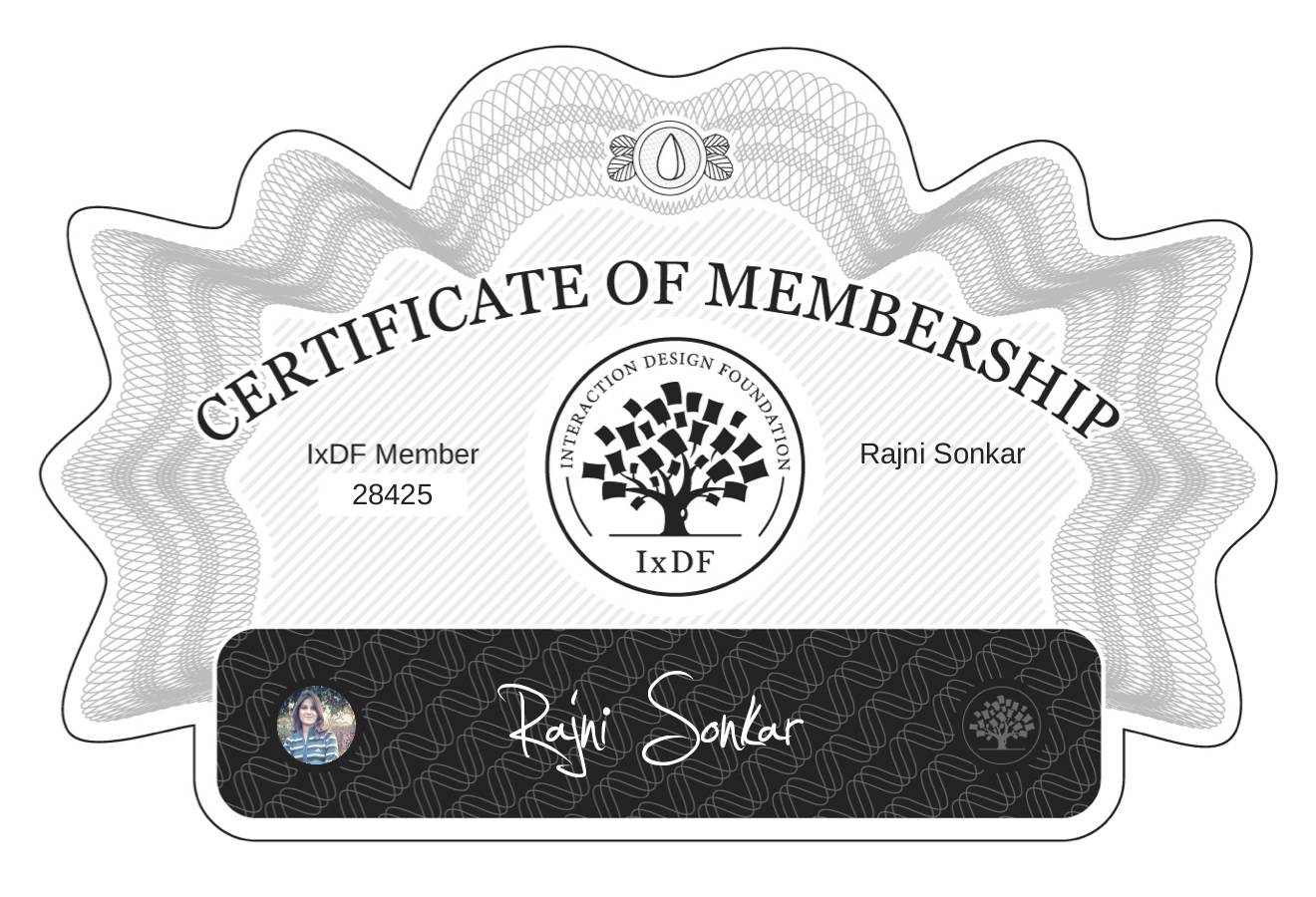 Certificate of Membership – Rajni Sonkar