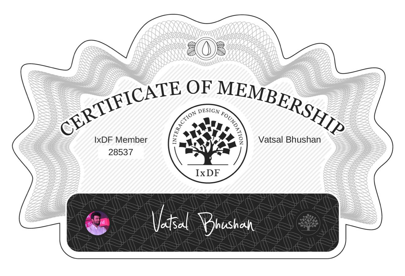 Certificate of Membership – Vatsal Bhushan