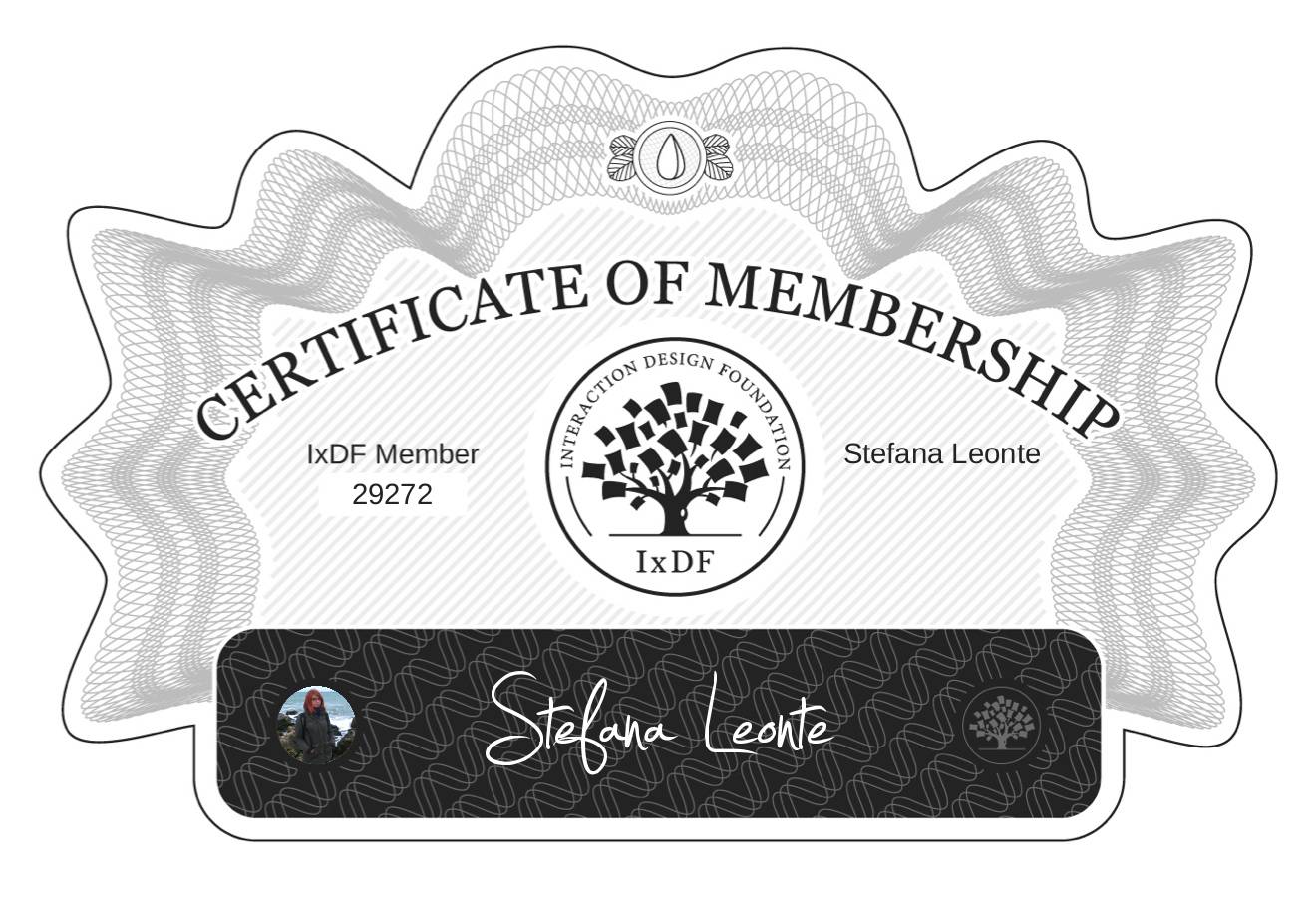 Certificate of Membership – Stefana Leonte
