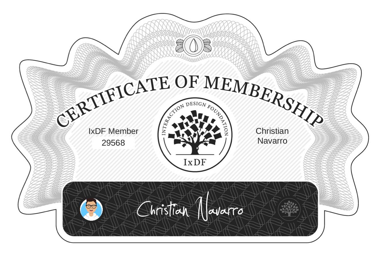 Certificate of Membership – Christian Navarro