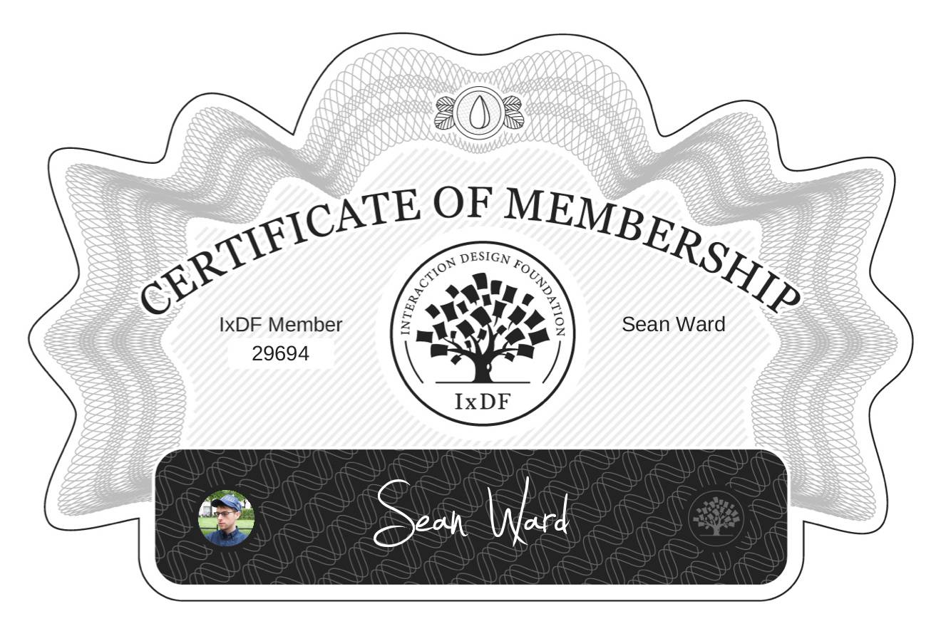 Certificate of Membership – Sean Ward
