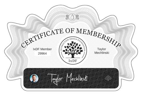 Certificate of Membership – Taylor Mechlinski