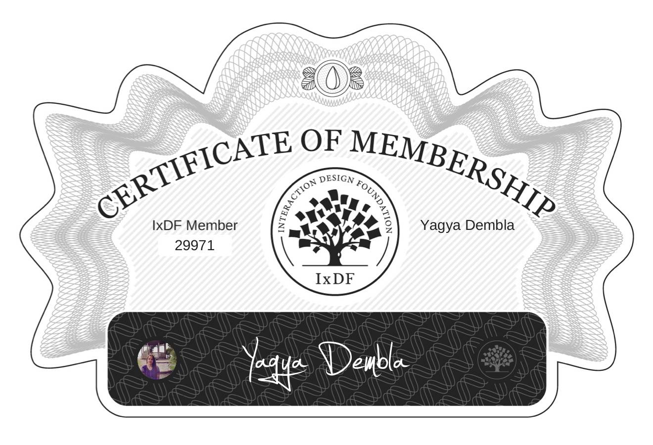 Certificate of Membership – Yagya Dembla