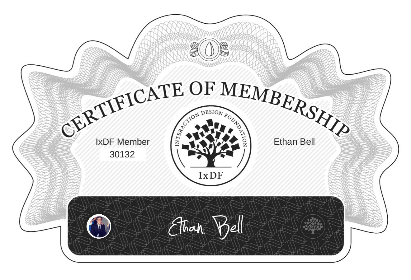 Certificate of Membership – Ethan Bell