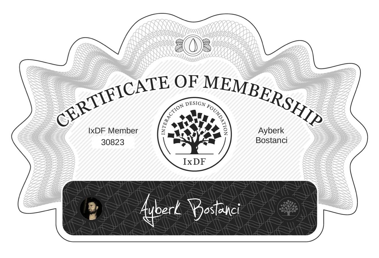 Certificate of Membership – Ayberk Bostanci
