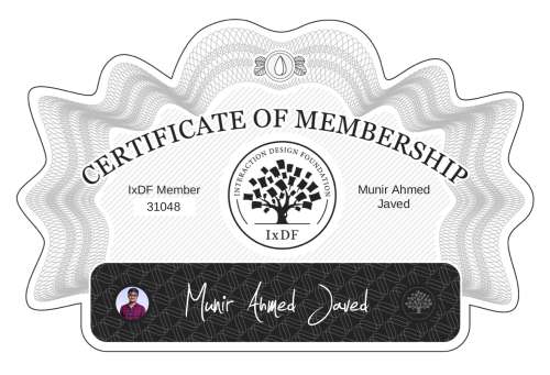 Certificate of Membership – Munir Ahmed Javed