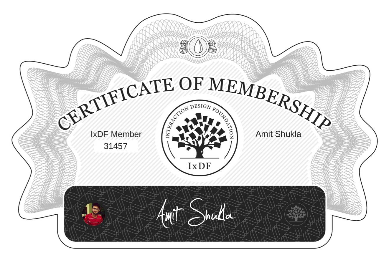 Certificate of Membership – Amit Shukla