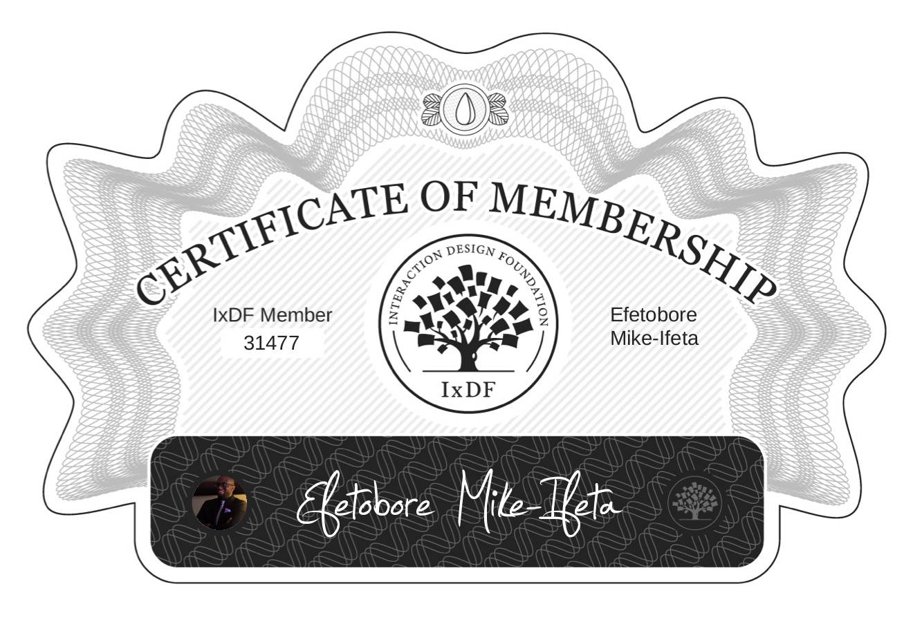Certificate of Membership – Efetobore Mike-Ifeta
