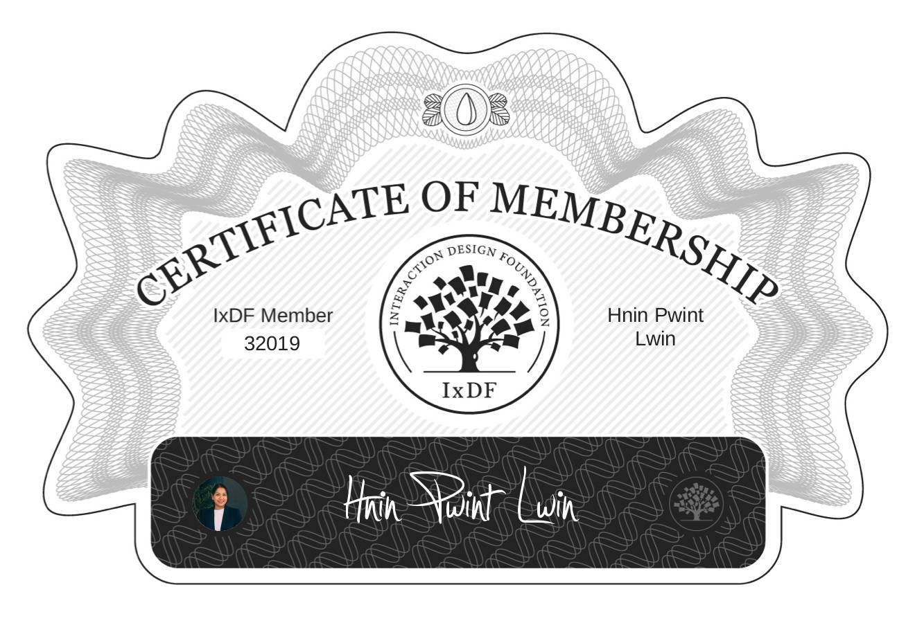 Certificate of Membership – Hnin Pwint Lwin