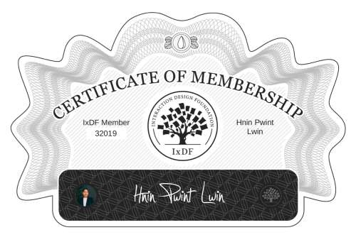 Certificate of Membership – Hnin Pwint Lwin