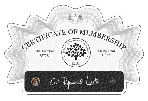 Certificate of Membership – Essi Ryuuzaki Lantz