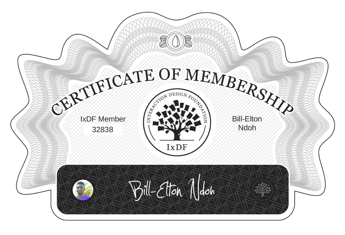 Certificate of Membership – Bill-Elton Ndoh