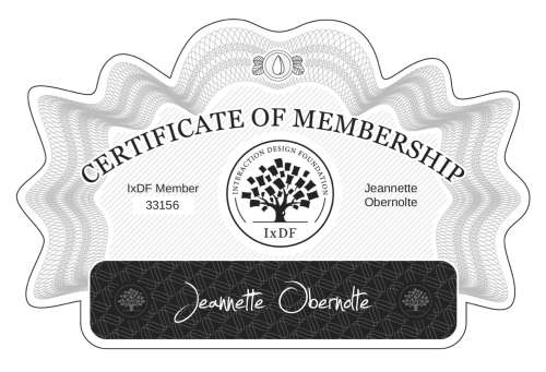 Certificate of Membership – Jeannette Obernolte