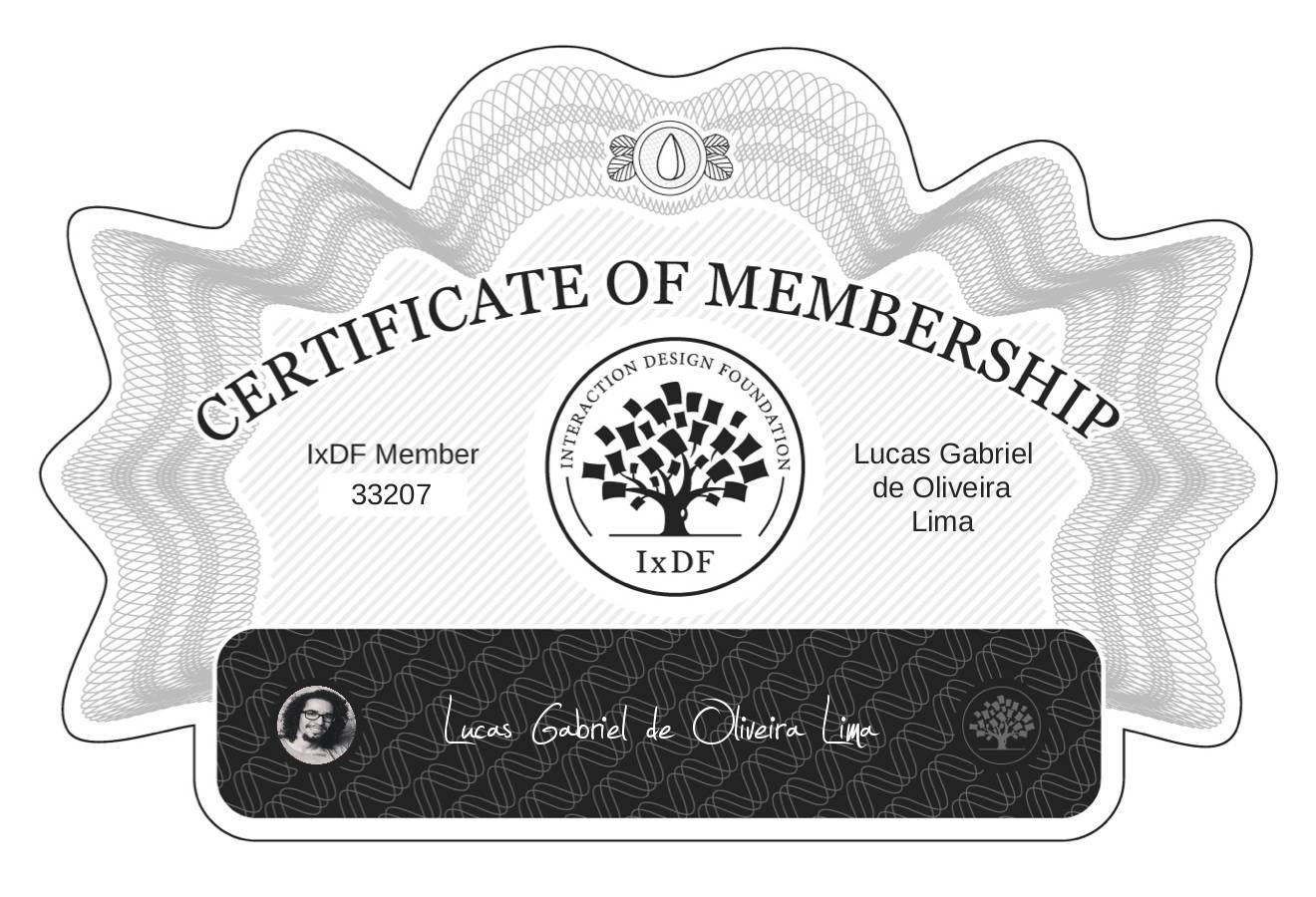 Certificate of Membership – Lucas Gabriel de Oliveira Lima