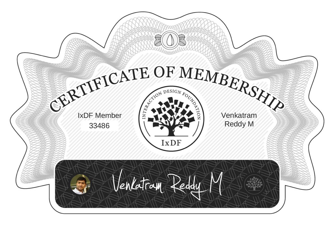 Certificate of Membership – Venkatram Reddy M
