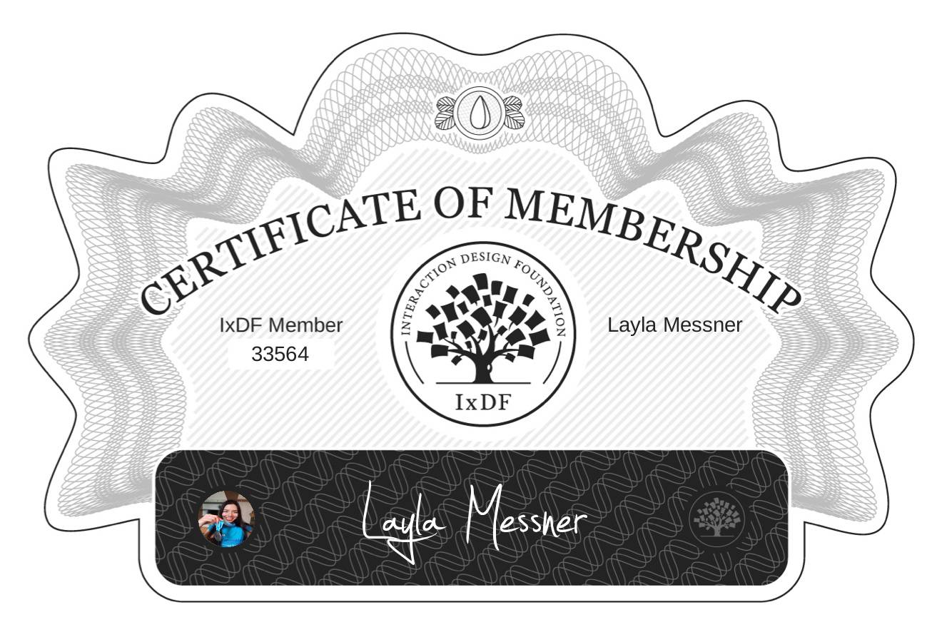 Certificate of Membership – Layla Messner
