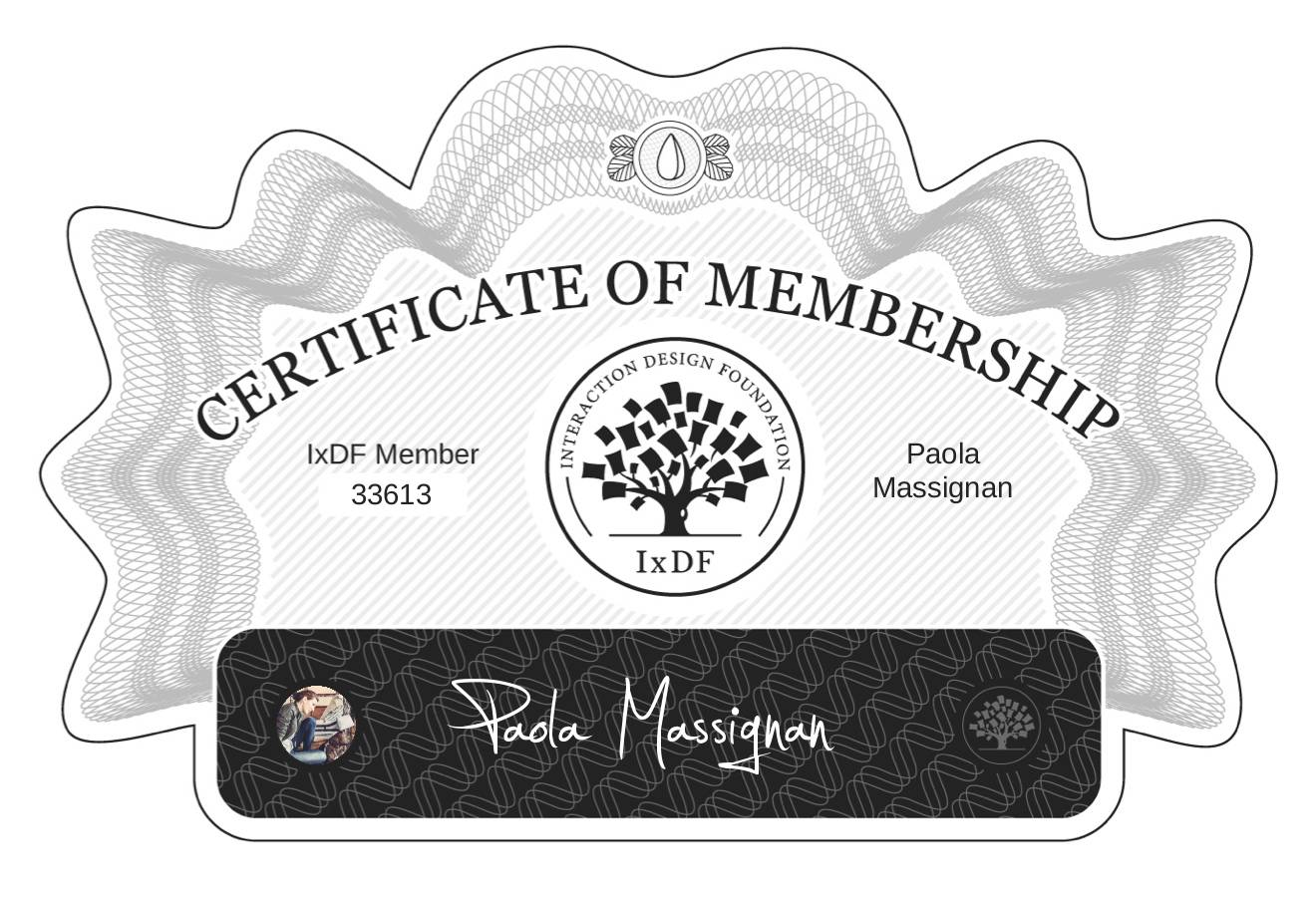 Certificate of Membership – Paola Massignan