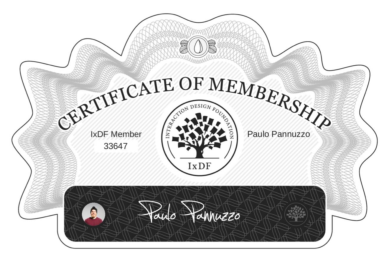 Certificate of Membership – Paulo Pannuzzo