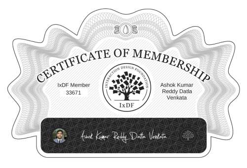 Certificate of Membership – Ashok Kumar Reddy Datla Venkata
