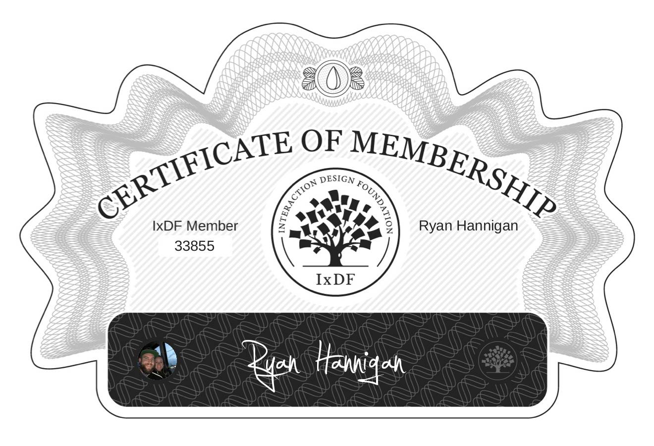 Certificate of Membership – Ryan Hannigan