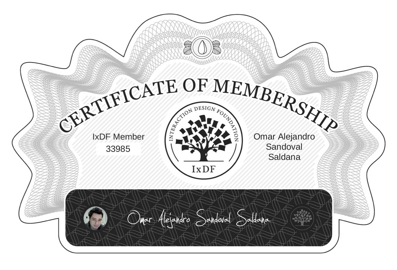 Certificate of Membership – Omar Alejandro Sandoval Saldaña