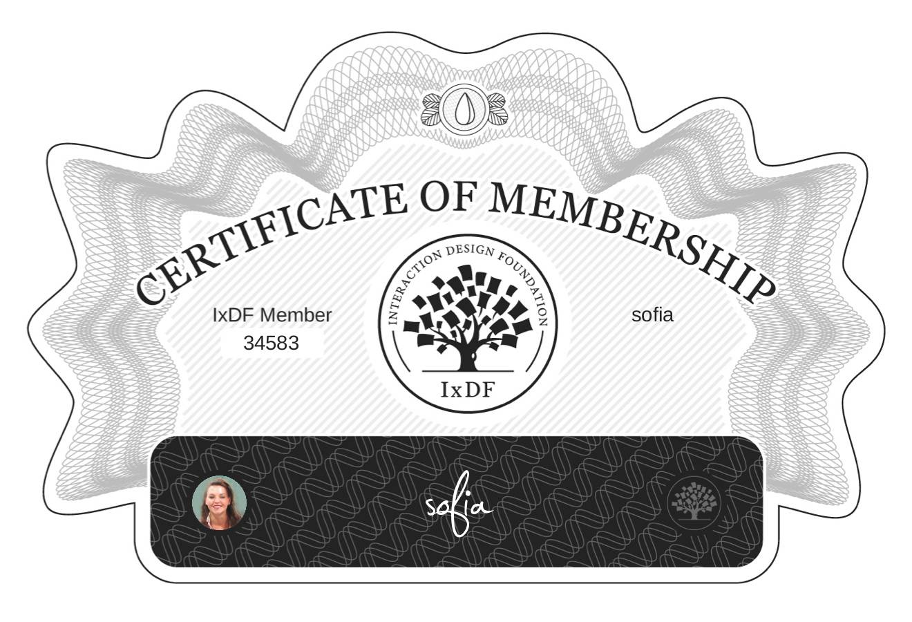 Certificate of Membership – sofia