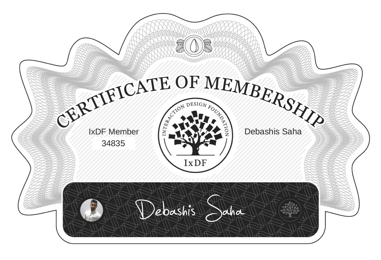 Certificate of Membership – Debashis Saha